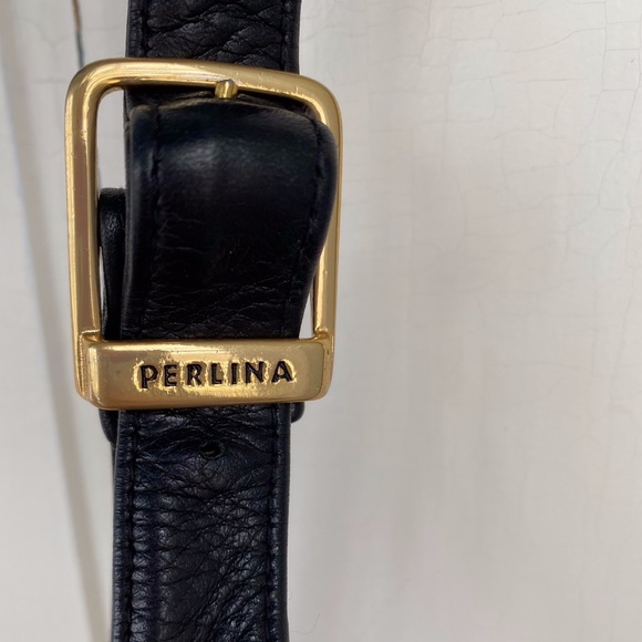 CUTE Perlina Black Leather Crossbody Bag - Picture 3 of 8